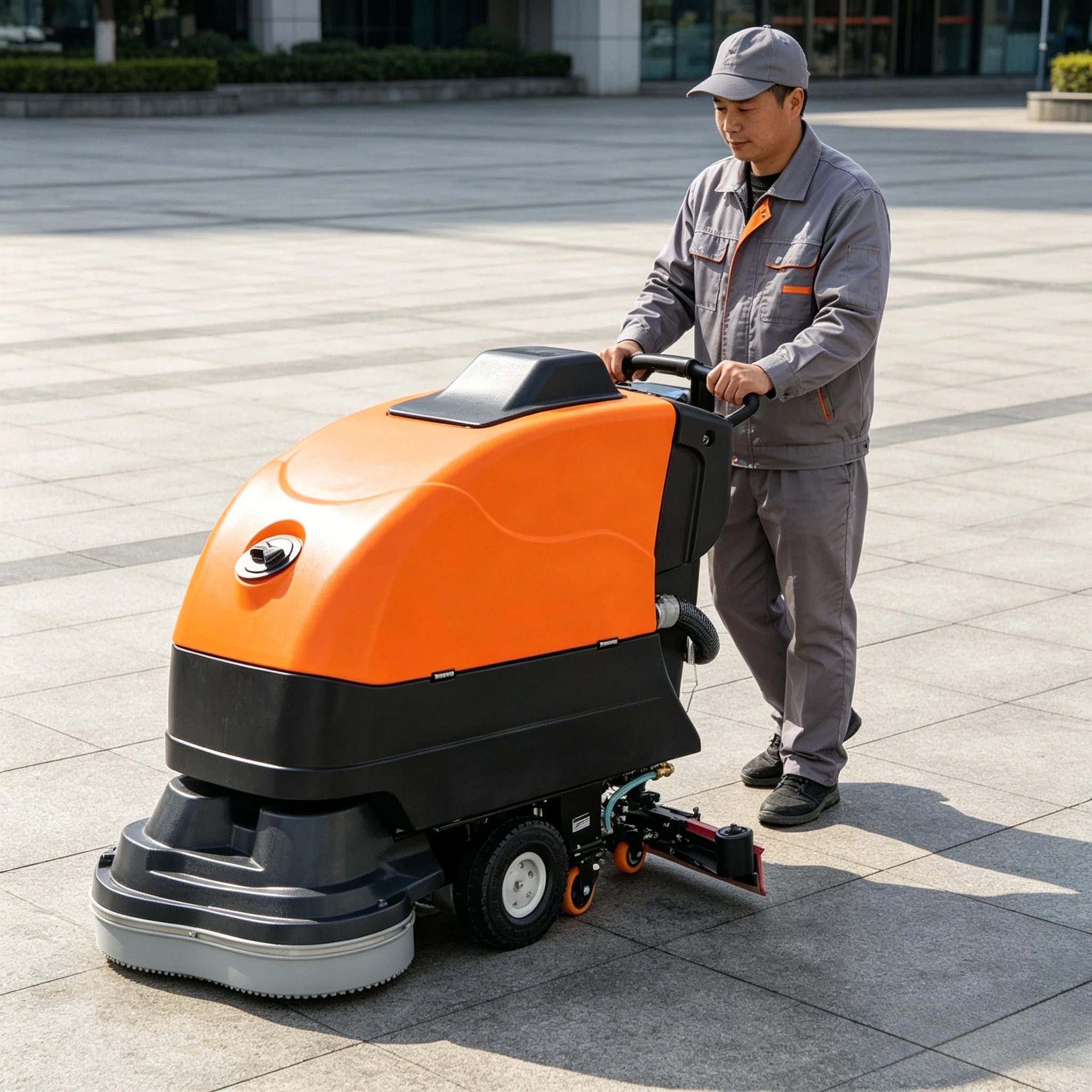 Customized Factory Price Auto Pushing Type Floor Washing Machine Floor Scrubber Machine Walk Behind Floor Scrubber with Squeegee
Customized Factory Price Auto Pushing Type Floor Washing Machine Floor Scrubber Machine Walk Behind Floor Scrubber with Squeegee