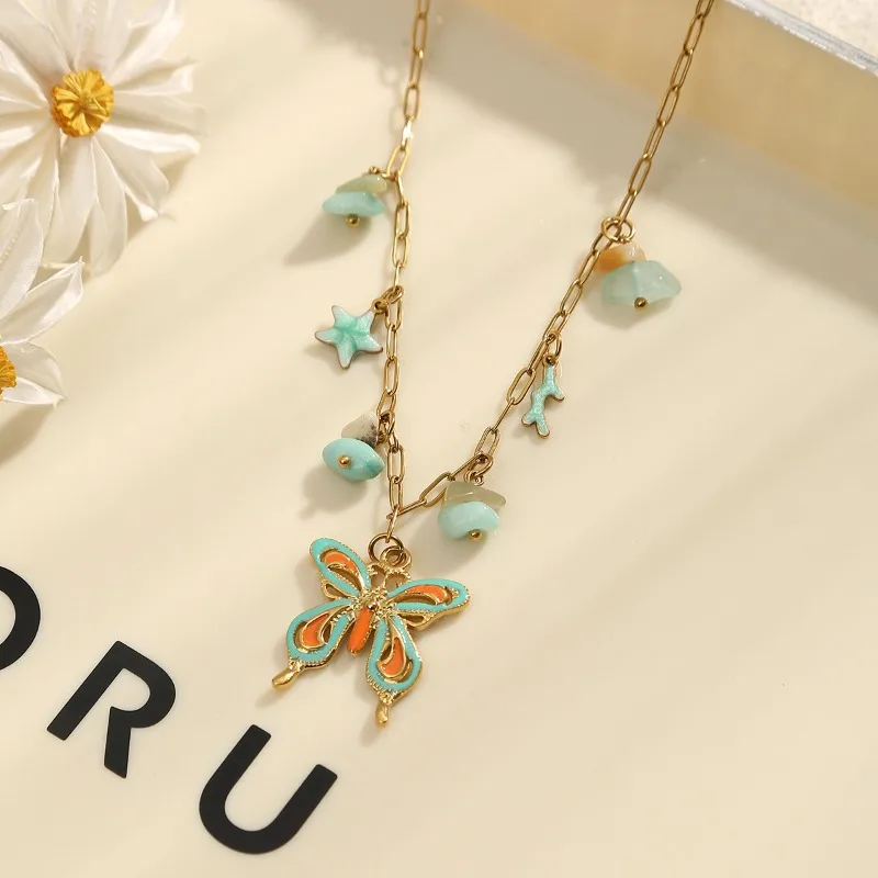 Изысканный кулон-бабочка, ожерелье с эффектом масляной капли, модный и простой стиль, кулон из натурального камня, цепочка для свитера, стильный
Изысканный кулон-бабочка, ожерелье с эффектом масляной капли, модный и простой стиль, кулон из натурального камня, цепочка для свитера, стильный