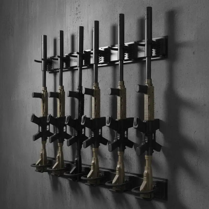 Gun Rack, Indoor Gun Rack Wall Mount, 6-Slot Vertical Rifle Shotgun Gun Rack, 180 lb Heavy Duty Metal Wall Gun Rack Display Stand with Soft Padding
Gun Rack, Indoor Gun Rack Wall Mount, 6-Slot Vertical Rifle Shotgun Gun Rack, 180 lb Heavy Duty Metal Wall Gun Rack Display Stand with Soft Padding