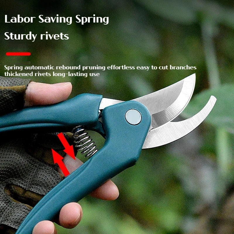 Garden hand tool scissors with anti-loss rope can cut various gardening crops such as flower branches/twigs under 2.5cm
Garden hand tool scissors with anti-loss rope can cut various gardening crops such as flower branches/twigs under 2.5cm
