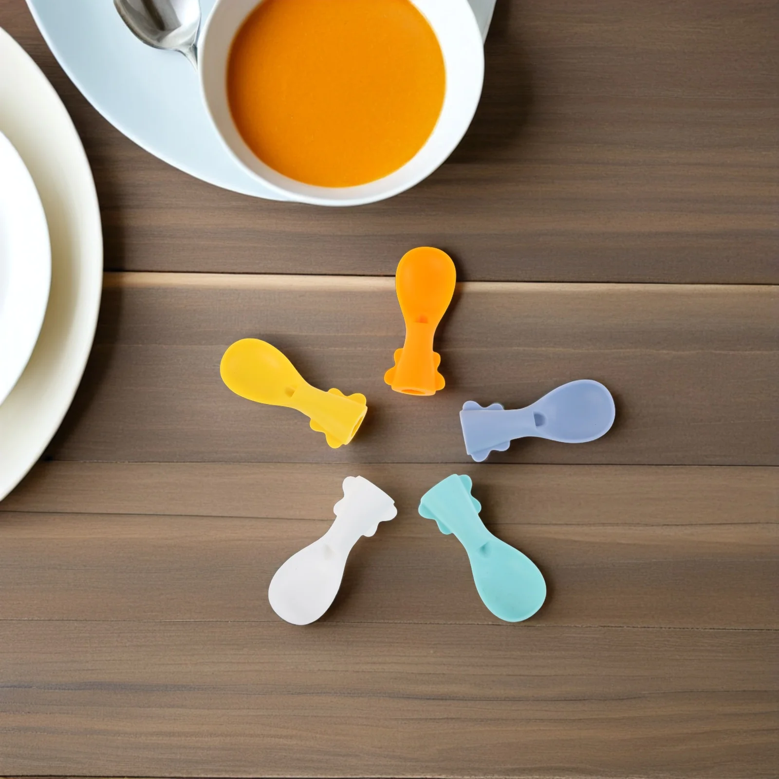 5Pcs Silicone Baby Feeding Spoons Pouch Attachments Soft Gentle Easy Spoon Set Baby Puree Spoon Food Pouch Toppers
5Pcs Silicone Baby Feeding Spoons Pouch Attachments Soft Gentle Easy Spoon Set Baby Puree Spoon Food Pouch Toppers