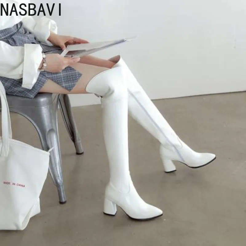 NASBAVI модные сапоги выше колена, женские зимние сапоги до бедра, эластичные длинные сапоги на толстом высоком каблуке, осенняя женская обувь без шнуровки
NASBAVI модные сапоги выше колена, женские зимние сапоги до бедра, эластичные длинные сапоги на толстом высоком каблуке, осенняя женская обувь без шнуровки