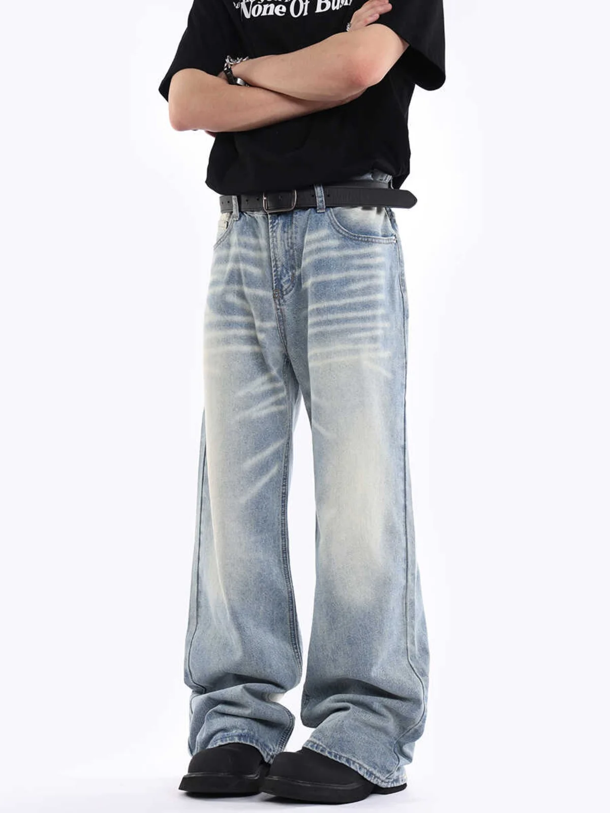 Light Blue American High Street Mist Blue Loose Wide Leg Jeans Men's Autumn New Design Straight Loose Fit Casual Jeans
Light Blue American High Street Mist Blue Loose Wide Leg Jeans Men's Autumn New Design Straight Loose Fit Casual Jeans
