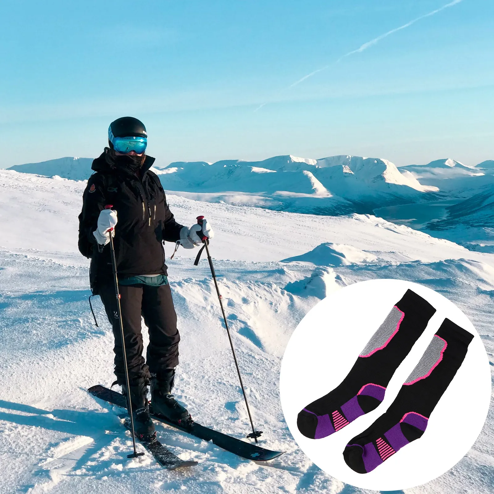 1 Pair Women'S Quick-Dry Thermal Cotton Long Tube Socks For Sports Running Hiking Outdoor Breathable Sweat-Wicking Winter Warm
1 Pair Women'S Quick-Dry Thermal Cotton Long Tube Socks For Sports Running Hiking Outdoor Breathable Sweat-Wicking Winter Warm