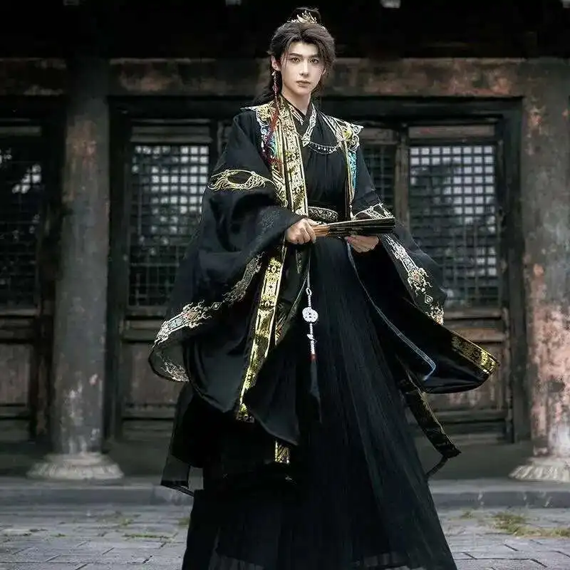 Men's Ancient Embroidery Hanfu Traditional Chinese God Master Cosplay Costume Classic Halloween Carnival Stage Clothing Boys
Men's Ancient Embroidery Hanfu Traditional Chinese God Master Cosplay Costume Classic Halloween Carnival Stage Clothing Boys