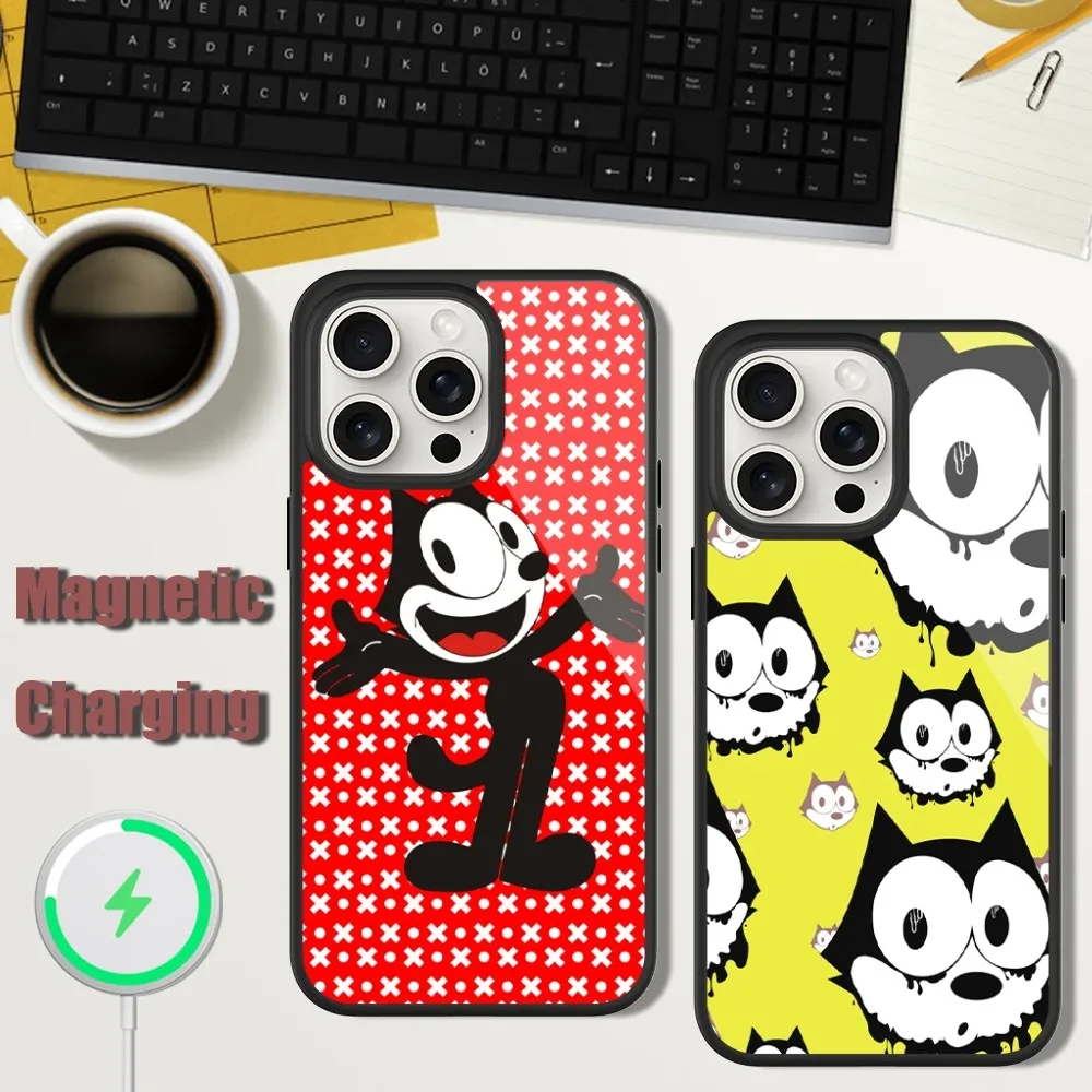 Cartoon F-Felix the C-Cat Phone Case For iPhone 13 15 11 12 14 Plus Pro Max Glass Charging Magsafe Magnetic Cover
Cartoon F-Felix the C-Cat Phone Case For iPhone 13 15 11 12 14 Plus Pro Max Glass Charging Magsafe Magnetic Cover
