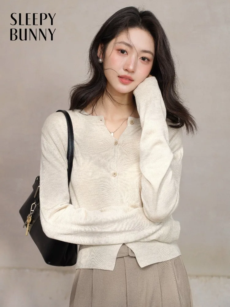 Women Long Sleeve Knit Cardigan Round Neck Button Down Spring Commute Casual Versatile Layering Top for Lady Soft New Arrival
Women Long Sleeve Knit Cardigan Round Neck Button Down Spring Commute Casual Versatile Layering Top for Lady Soft New Arrival