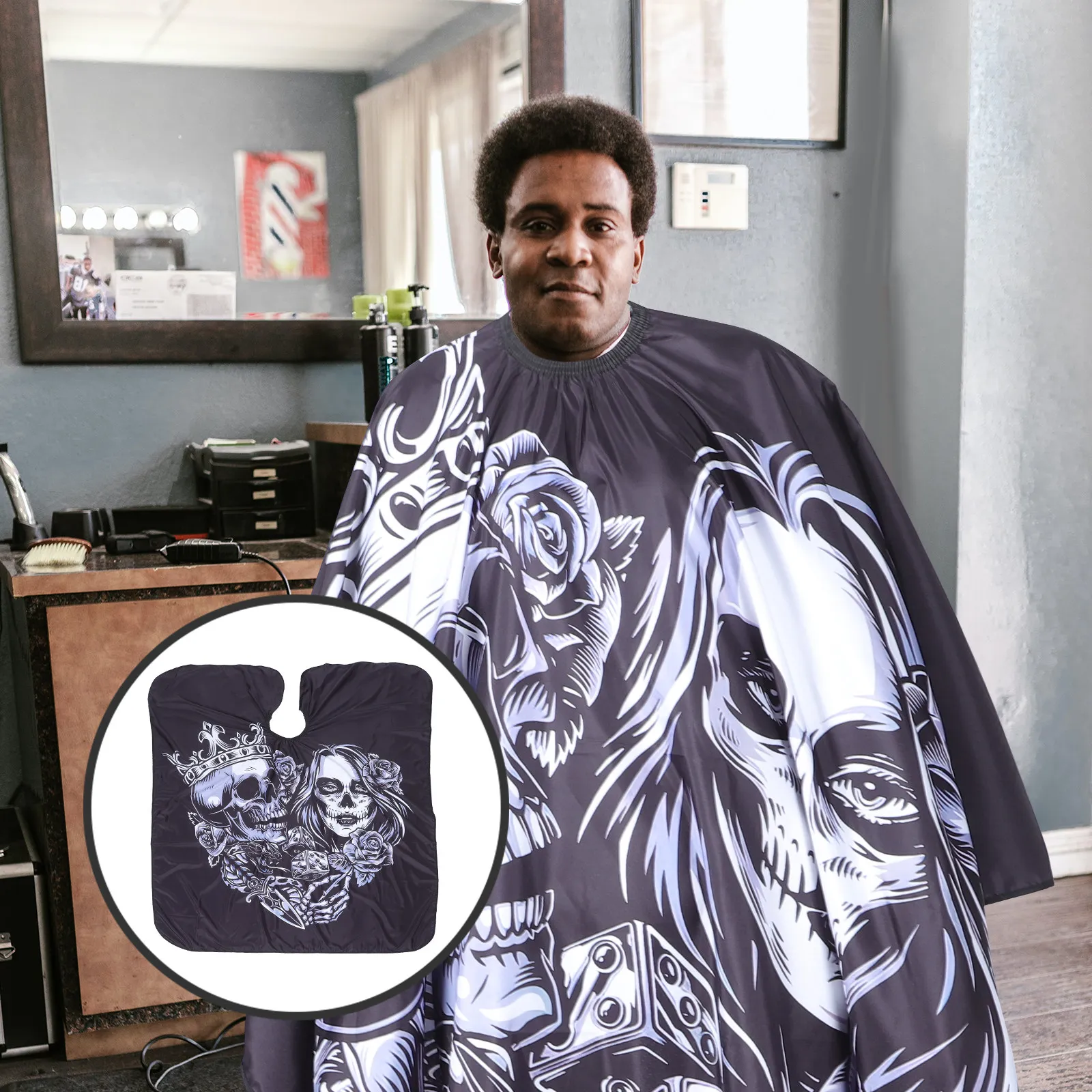 Haircut Large Size Barber Cape For Adult Portable Salon Hair Cutting Cape Stylist Barbers Supplies Hair Care Styling Tools
Haircut Large Size Barber Cape For Adult Portable Salon Hair Cutting Cape Stylist Barbers Supplies Hair Care Styling Tools