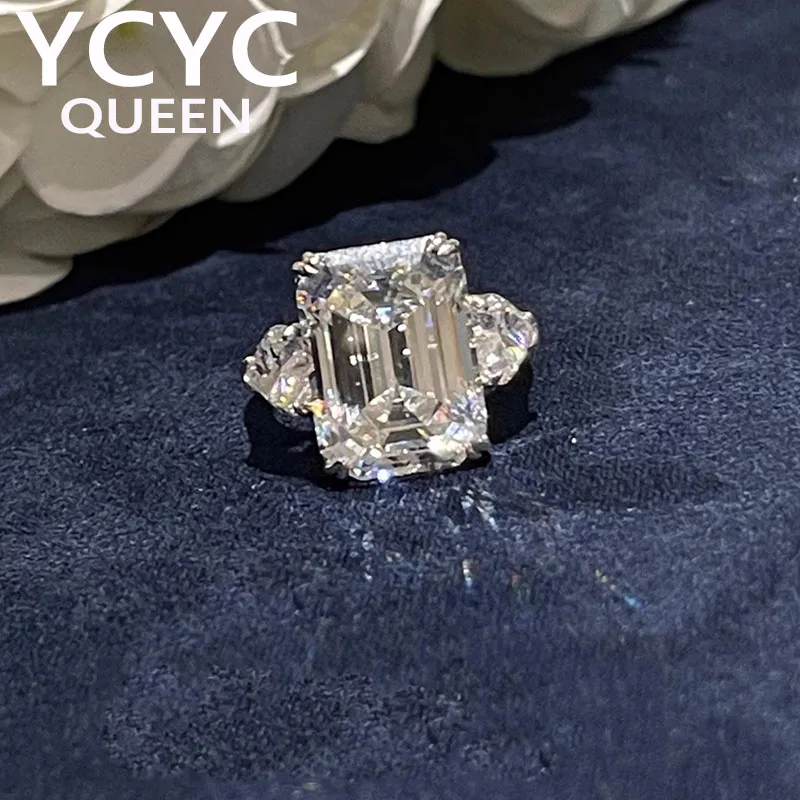 5 6 7 8 9 10 Carat Real Solid 9K White Gold Ring Emerald shape DVVS1 moissanite Diamonds Women Wedding Party Engagement Ring
5 6 7 8 9 10 Carat Real Solid 9K White Gold Ring Emerald shape DVVS1 moissanite Diamonds Women Wedding Party Engagement Ring