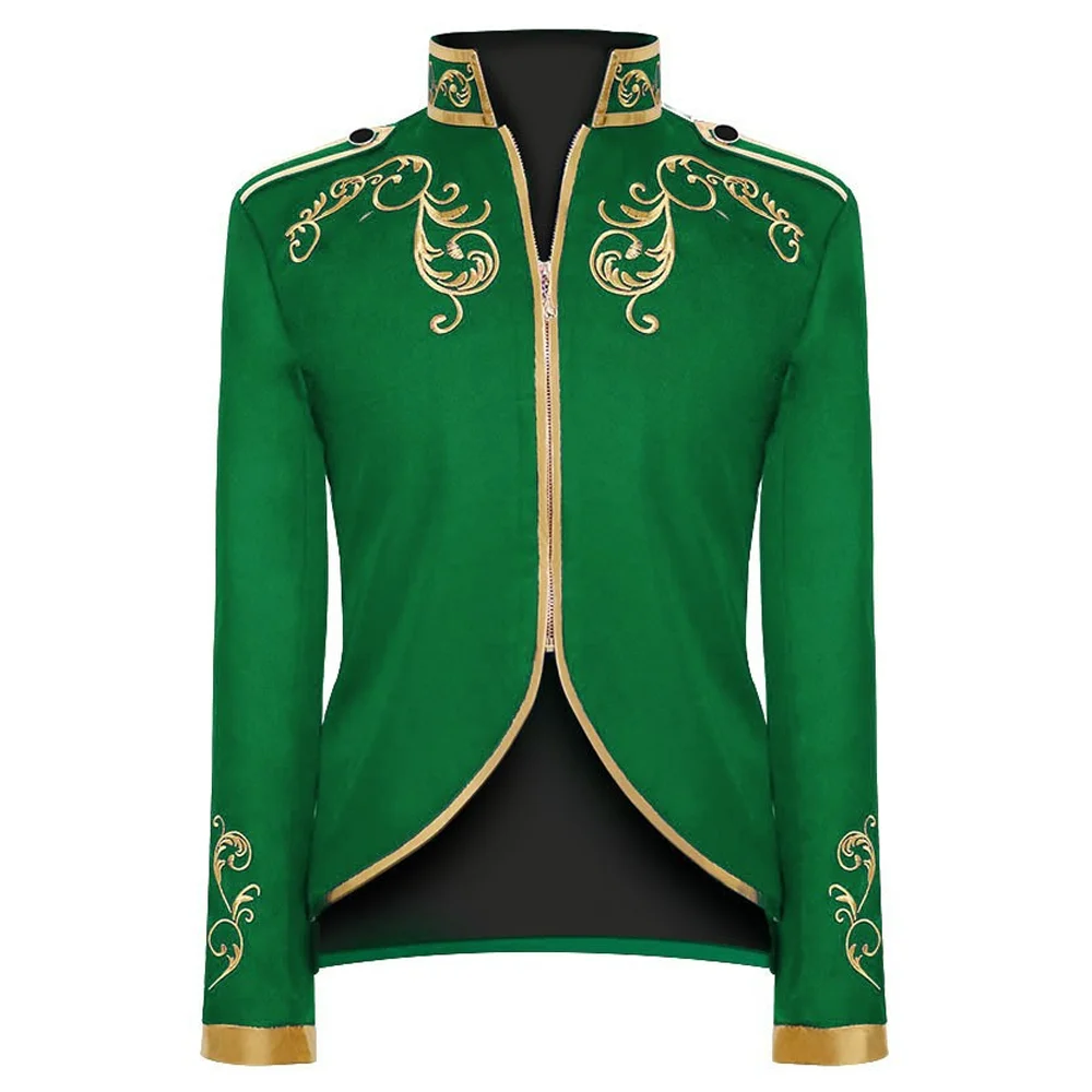 Adult Men St. Patrick’s Day Costume Standing Collar Embroidered Suit Green Jacket Male Wedding Dance Halloween Cosplay Disguise
Adult Men St. Patrick’s Day Costume Standing Collar Embroidered Suit Green Jacket Male Wedding Dance Halloween Cosplay Disguise