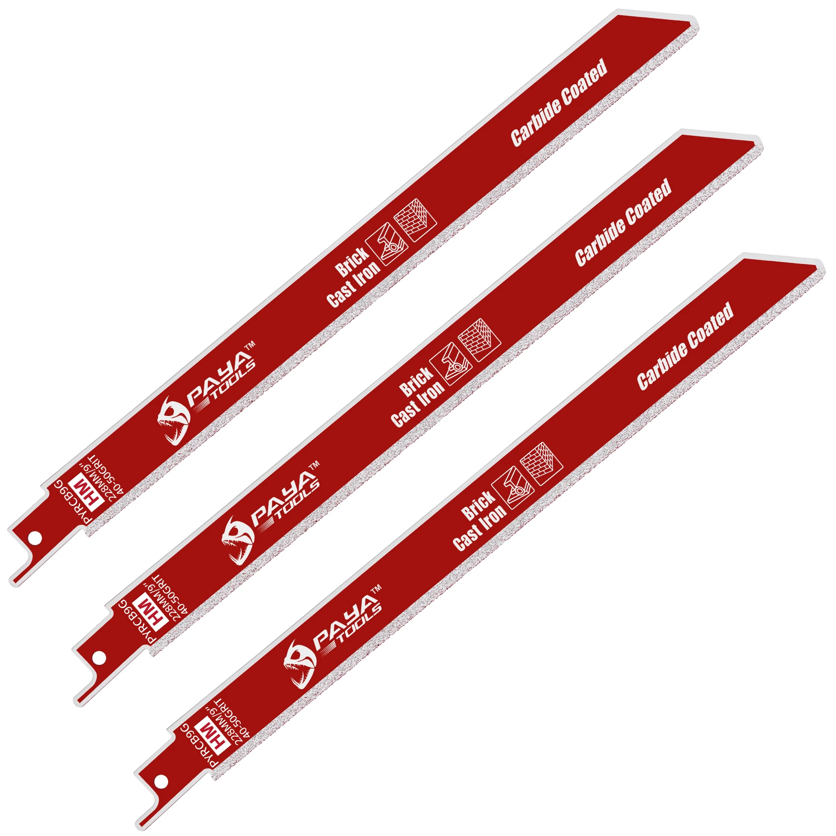 PAYA 9Inch 40-50 Grit Carbide-Grit Edge Reciprocating Saw Blade for Brick Cast Iron Masonry Fiber Cement Fiberglass Cutting
PAYA 9Inch 40-50 Grit Carbide-Grit Edge Reciprocating Saw Blade for Brick Cast Iron Masonry Fiber Cement Fiberglass Cutting