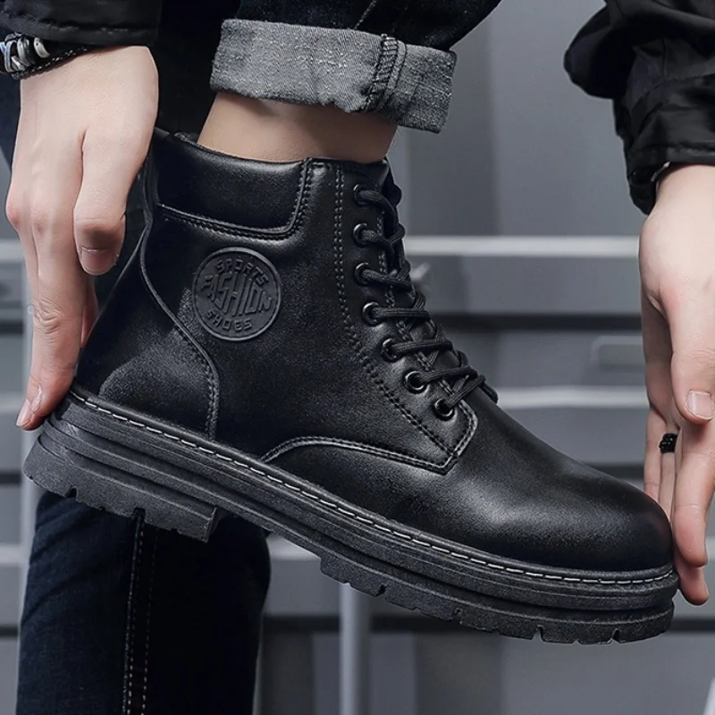 Trendy Student Men's Boots High Top Autumn Wear-Resistant Yellow Boots New England Style Workwear Mid-Calf Short Boots
Trendy Student Men's Boots High Top Autumn Wear-Resistant Yellow Boots New England Style Workwear Mid-Calf Short Boots