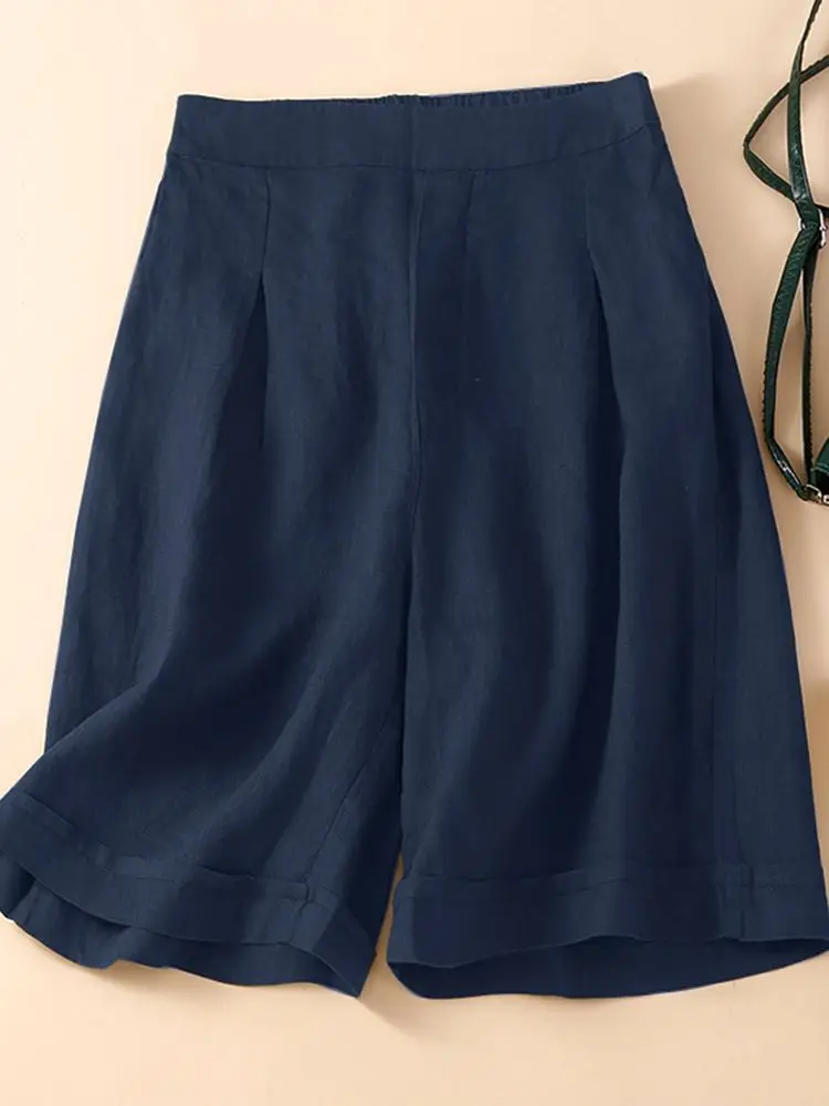 ZANZEA 2024 Summer Solid Color Cotton Pants Women Shorts Casual Pleated Short Pants Elastic Back Waist Fashion OL Short Bottoms
ZANZEA 2024 Summer Solid Color Cotton Pants Women Shorts Casual Pleated Short Pants Elastic Back Waist Fashion OL Short Bottoms