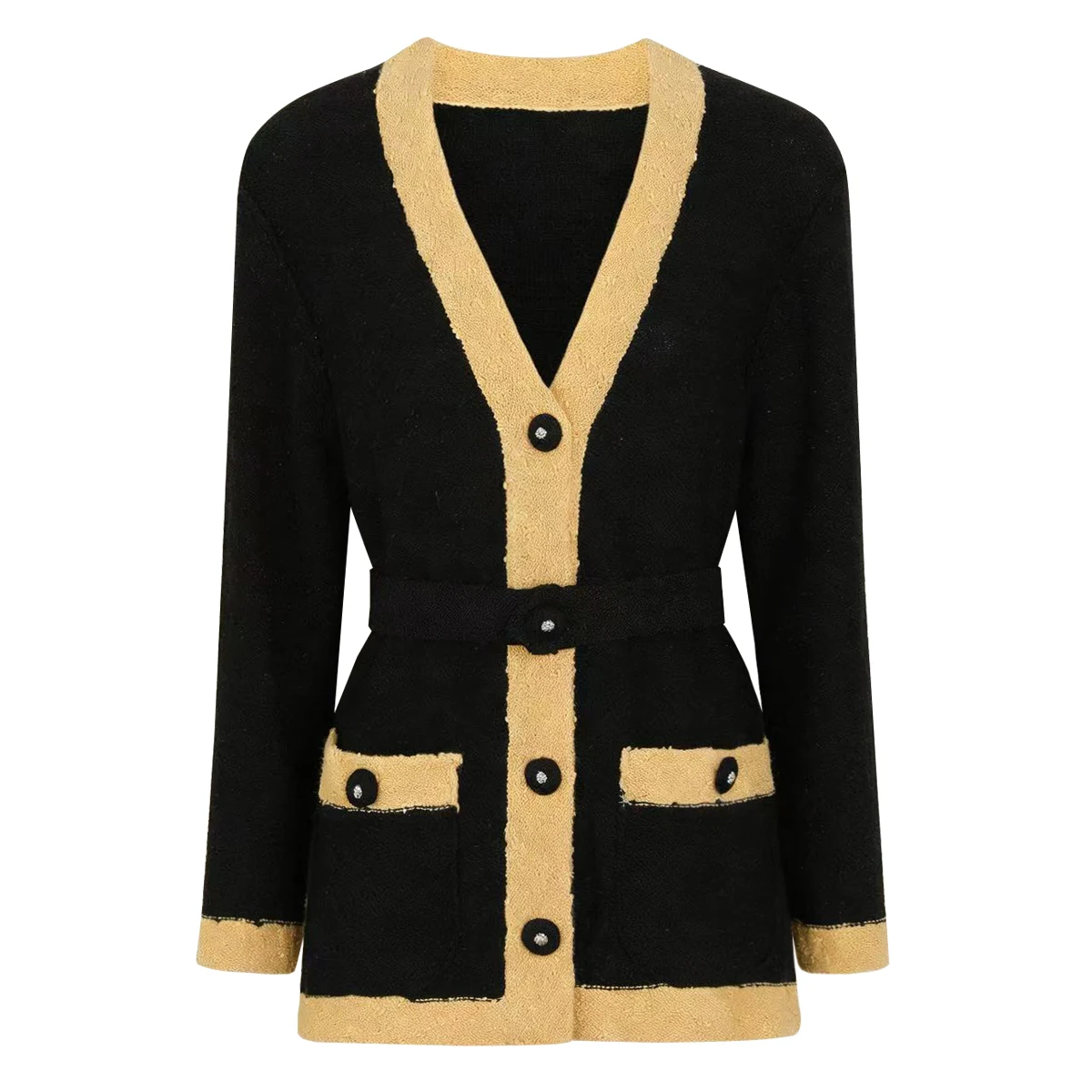 2672 High-quality Spring And Autumn New Item Sequin Knitted Elastic Waistband Long Sleeved V-neck Top Women's Cardigan
2672 High-quality Spring And Autumn New Item Sequin Knitted Elastic Waistband Long Sleeved V-neck Top Women's Cardigan