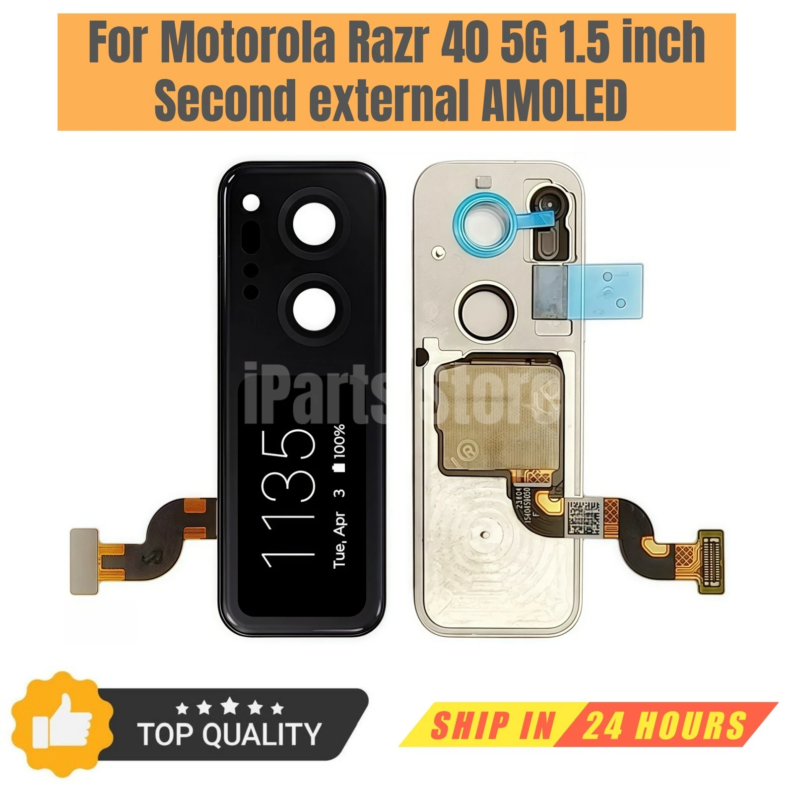 iParts Replacement Second external AMOLED Display for Motorola Razr 40 5G XT2323-2 1.5 inch Small Touch Screen Assembly OEM
iParts Replacement Second external AMOLED Display for Motorola Razr 40 5G XT2323-2 1.5 inch Small Touch Screen Assembly OEM