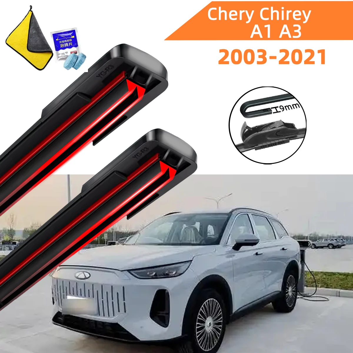Double Rubber Car Wipers for Chery Chirey A1 A3 Front Blade Brushes Cutter Automobiles Accessorie Wiper Windscreen Wiper Parts
Double Rubber Car Wipers for Chery Chirey A1 A3 Front Blade Brushes Cutter Automobiles Accessorie Wiper Windscreen Wiper Parts