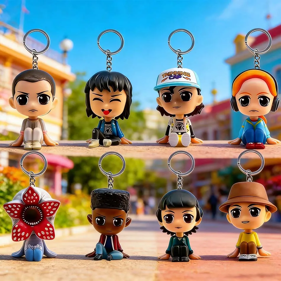 Горячий незнакомец ELEVEN Demogorgon DUSTIN Barb Steve Robin, брелок для ключей, игрушка, виниловая фигурка, карманные вещи, брелок, модель игрушки
Горячий незнакомец ELEVEN Demogorgon DUSTIN Barb Steve Robin, брелок для ключей, игрушка, виниловая фигурка, карманные вещи, брелок, модель игрушки 