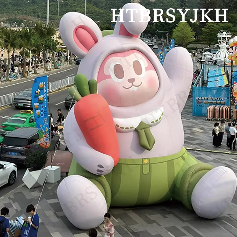 Inflatable rabbit with carrot in hand, with blower, Plaza Mall Park event held propaganda drainage props
Inflatable rabbit with carrot in hand, with blower, Plaza Mall Park event held propaganda drainage props