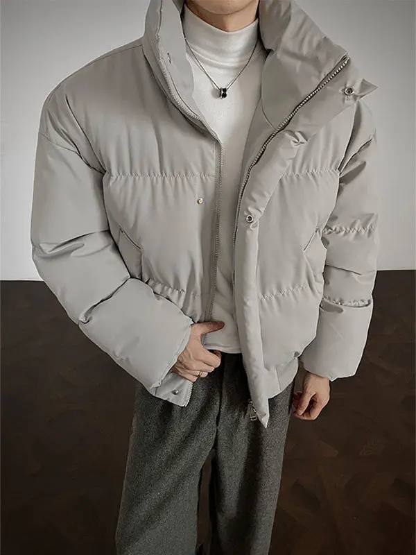 Cleanfit Pure Color Stand Collar Thiened Cotton Jaet for Men ort Sle Warmth Trendy Youth Cotton Coat Outerwear
Cleanfit Pure Color Stand Collar Thiened Cotton Jaet for Men ort Sle Warmth Trendy Youth Cotton Coat Outerwear