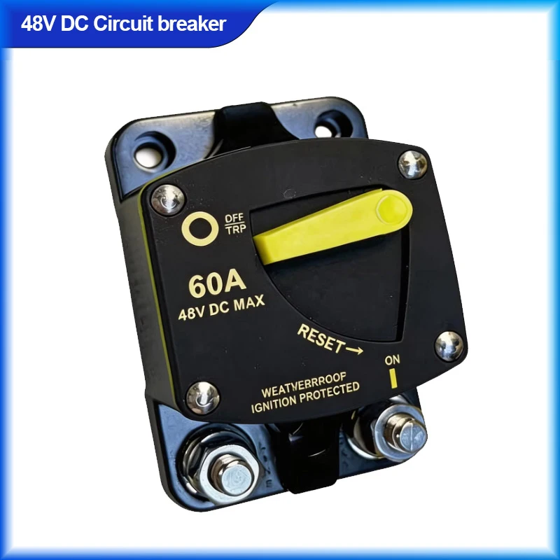 50-300 Amp Circuit Breaker with Manual Reset Switch Button 48V DC for Boat Marine RV Yacht
50-300 Amp Circuit Breaker with Manual Reset Switch Button 48V DC for Boat Marine RV Yacht