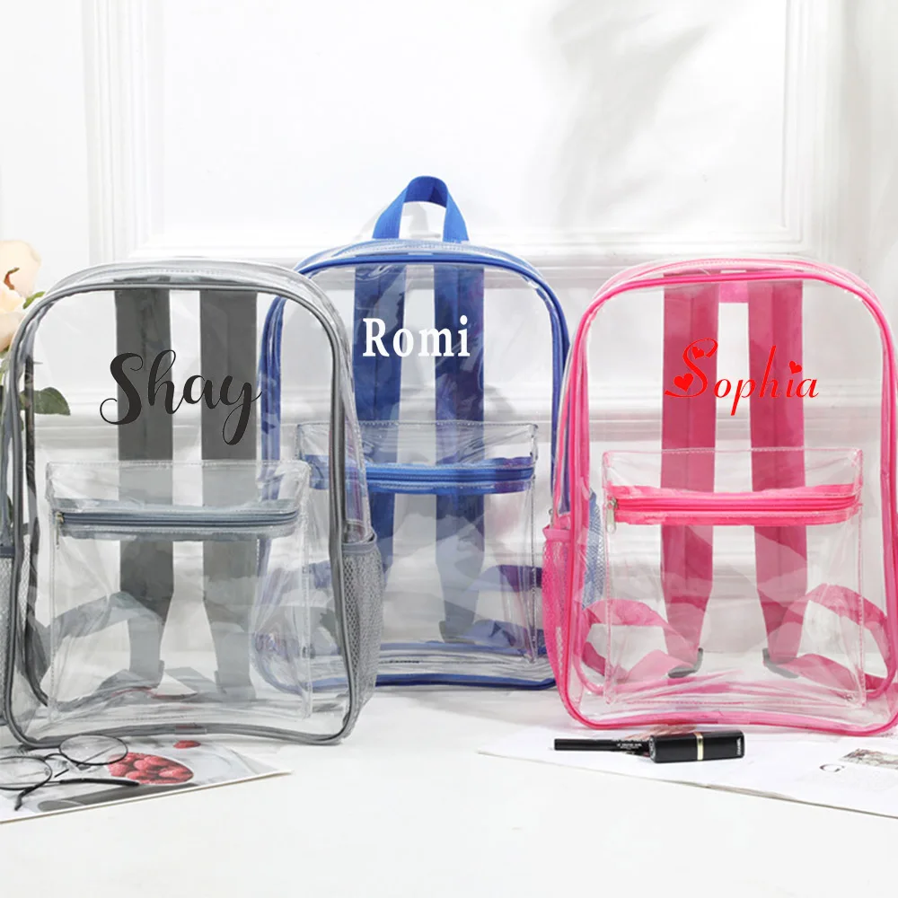 New Arrival Custom Name Transparent PVC Backpack Outdoor Sports Transparent Waterproof Travel Bag Personalized PVC Backpack
New Arrival Custom Name Transparent PVC Backpack Outdoor Sports Transparent Waterproof Travel Bag Personalized PVC Backpack