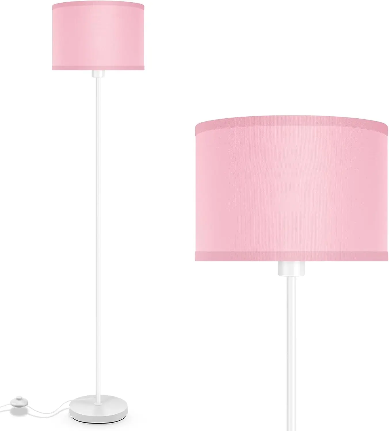59" Pink Floor Lamp with Foot Switch, E26 Base Standing Light for Bedroom, Living Room, Kids Room
59" Pink Floor Lamp with Foot Switch, E26 Base Standing Light for Bedroom, Living Room, Kids Room