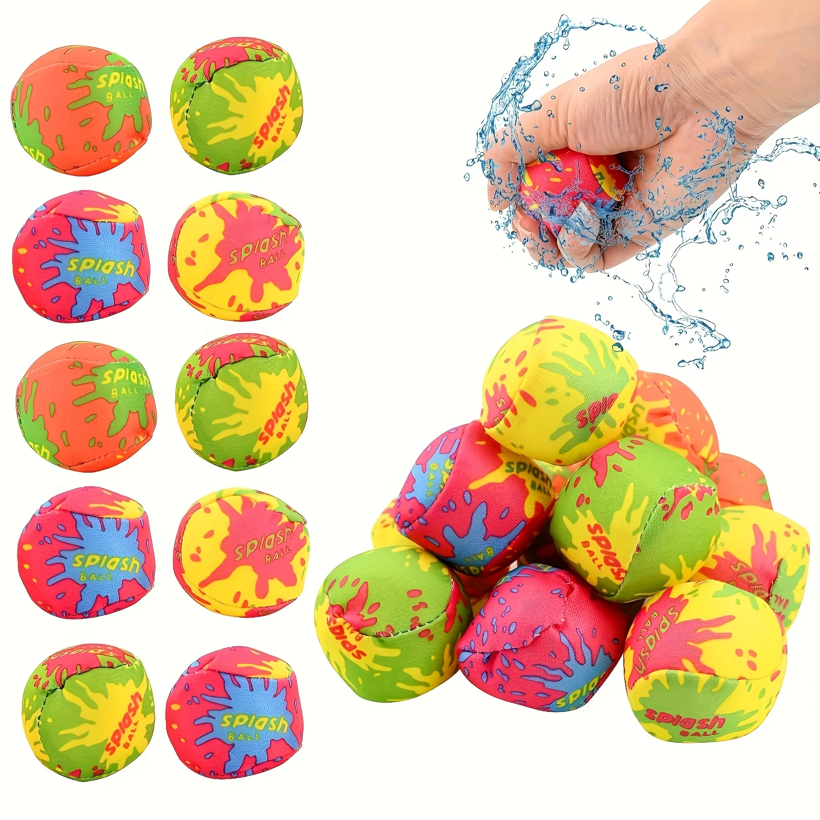 10 шт. шарики с всплеском воды, шарики с прохладной водой для бассейна, подходят для игр на пляже и на открытом воздухе, разные цвета
10 шт. шарики с всплеском воды, шарики с прохладной водой для бассейна, подходят для игр на пляже и на открытом воздухе, разные цвета