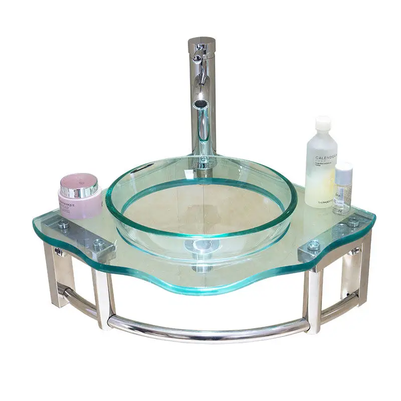 Tempered glass wash basin household mini small apartment bathroom wall-mounted washbasin
Tempered glass wash basin household mini small apartment bathroom wall-mounted washbasin