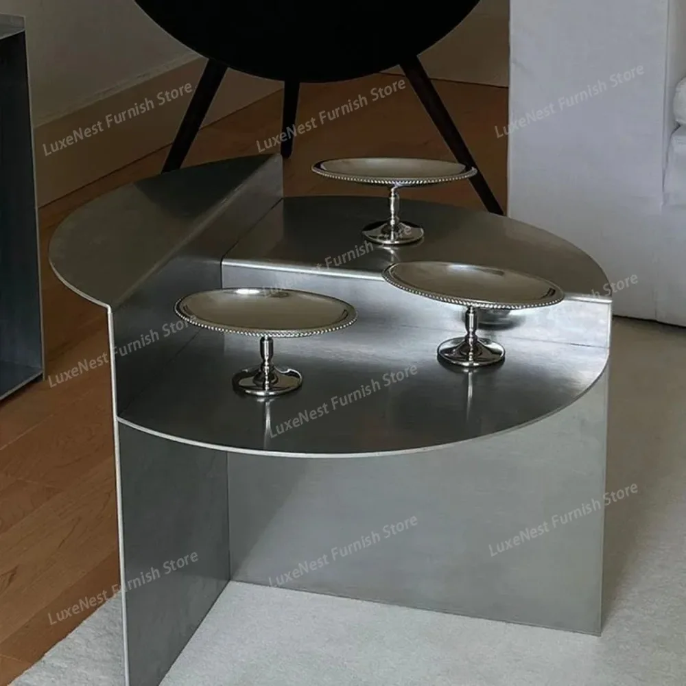 Круглый журнальный столик из нержавеющей стали в стиле Mid-Century Modern, бохо, ваби-саби, минималистичный приставной столик для гостиной, роскошный акцентный элемент
Круглый журнальный столик из нержавеющей стали в стиле Mid-Century Modern, бохо, ваби-саби, минималистичный приставной столик для гостиной, роскошный акцентный элемент