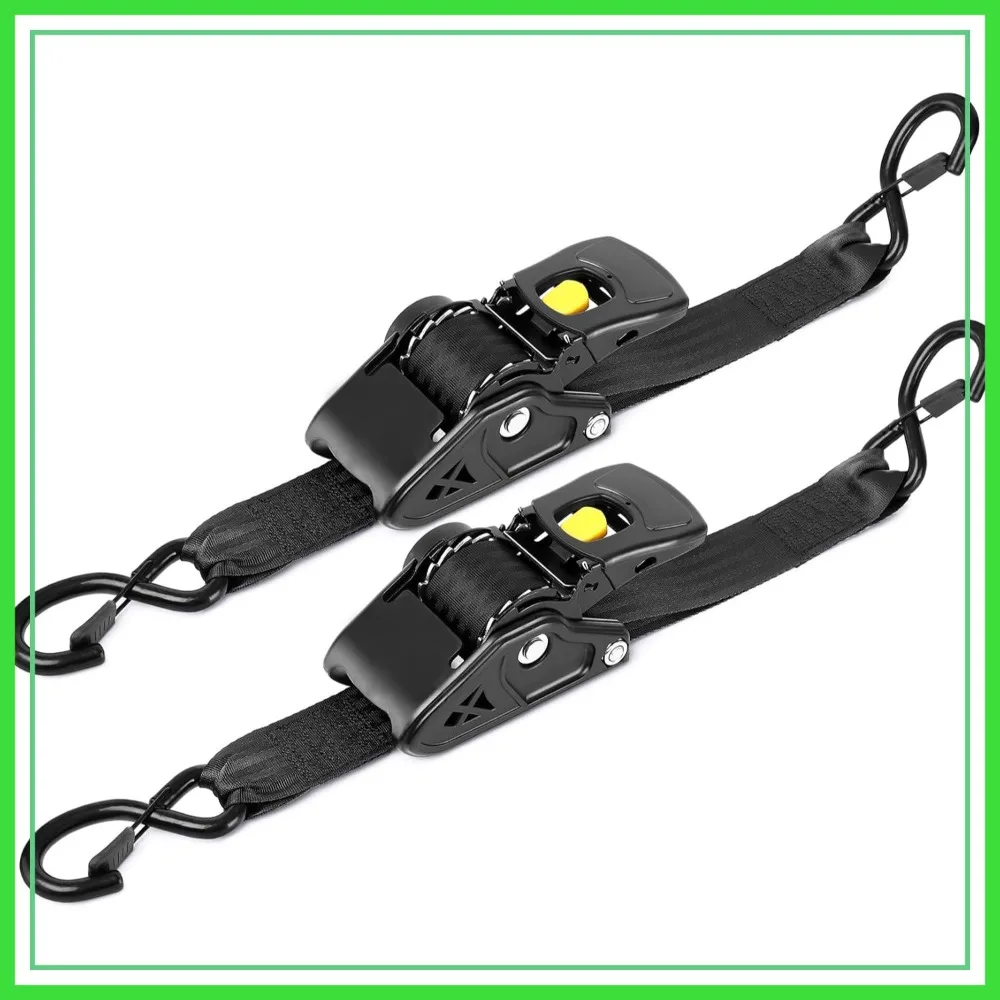 Heavy Duty Auto-Retract Ratchet Tie Down Straps, 2" x 10', 3500 lbs, Steel Hooks, 2-Pack
Heavy Duty Auto-Retract Ratchet Tie Down Straps, 2" x 10', 3500 lbs, Steel Hooks, 2-Pack