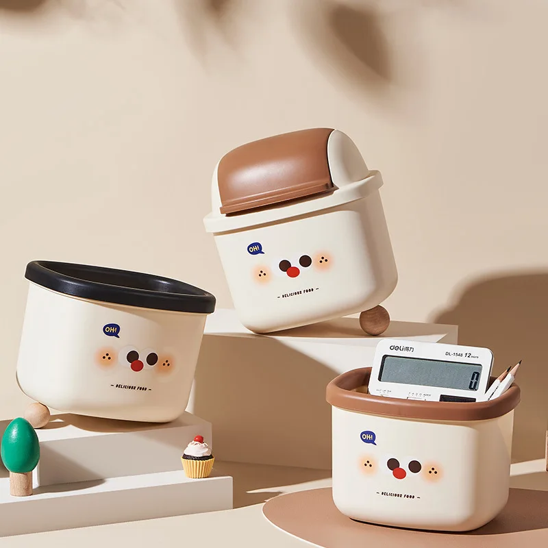 Desktop Cute Garbage Can High Beauty Student Dormitory Mini Covered Paper Scrap Storage Bin Small Household Paper Basket
Desktop Cute Garbage Can High Beauty Student Dormitory Mini Covered Paper Scrap Storage Bin Small Household Paper Basket