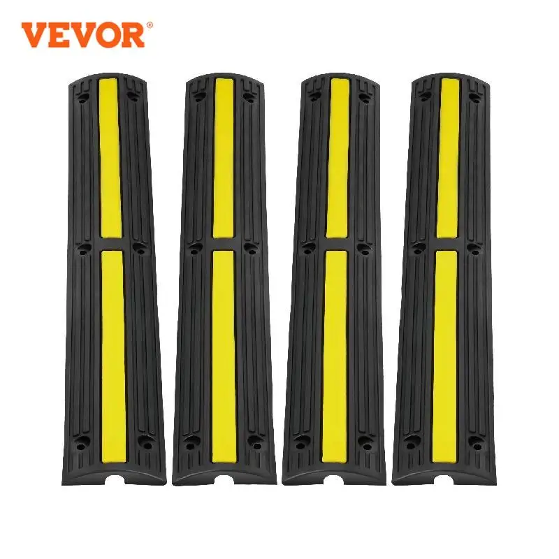 VEVOR 3.28 ft Cable Protector Ramp 4 PCs 1 Channel 18000 lbs/axle Capacity Heavy Duty Rubber Speed Bumps for Residential Areas
VEVOR 3.28 ft Cable Protector Ramp 4 PCs 1 Channel 18000 lbs/axle Capacity Heavy Duty Rubber Speed Bumps for Residential Areas