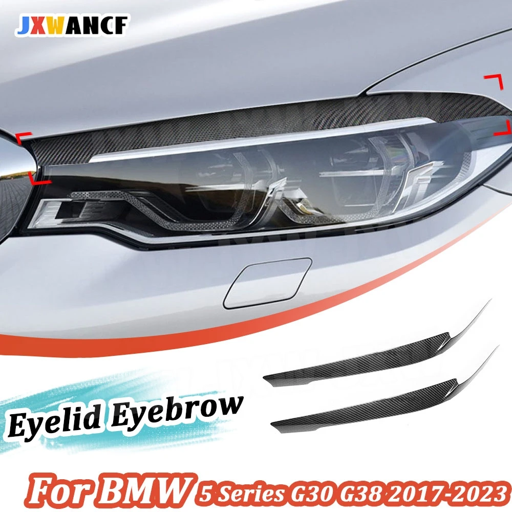 JXWANCF Carbon Fiber Car Front Bumper Head Eyelid Eyebrow Trims for BMW 5 Series G30 G38 530i 540i M550i 2017-2023 Foglamp
JXWANCF Carbon Fiber Car Front Bumper Head Eyelid Eyebrow Trims for BMW 5 Series G30 G38 530i 540i M550i 2017-2023 Foglamp