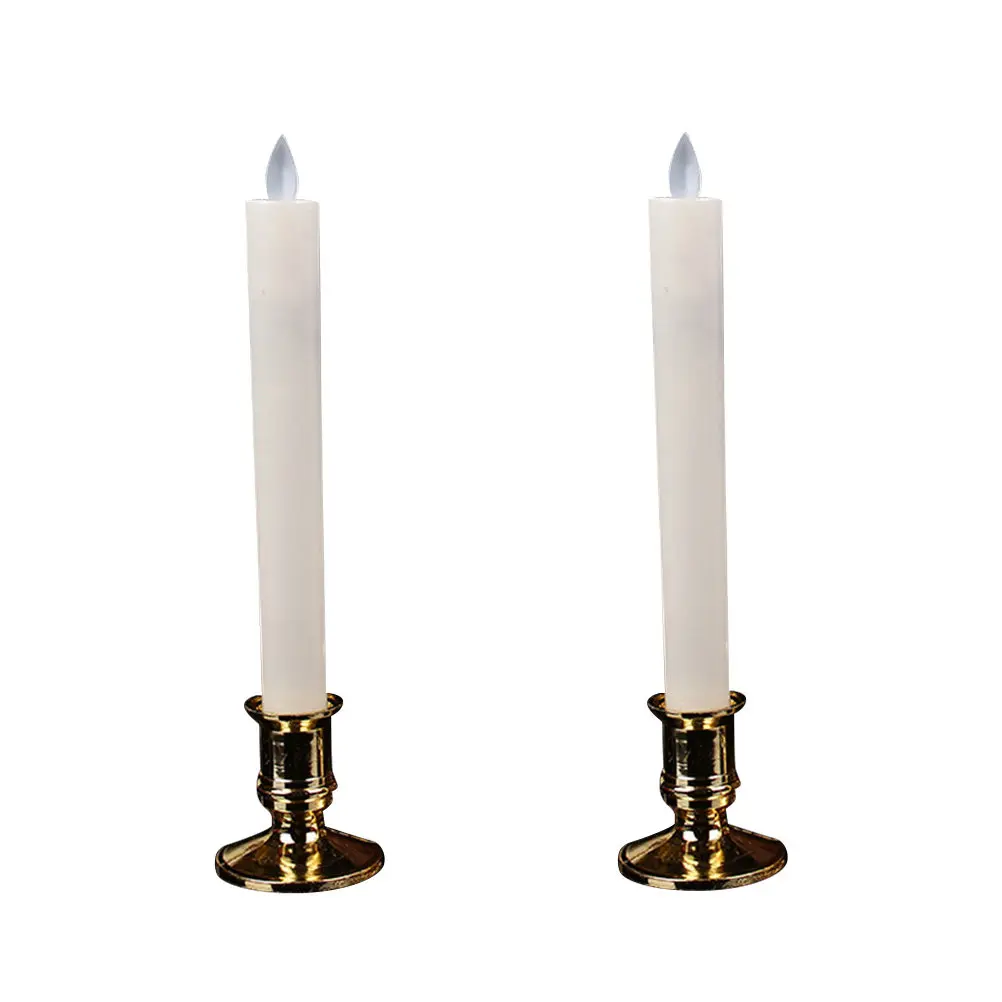 2Pairs LED Electronic Candles Swing Simulation Long Lamps White Candles Golden Bases Decorative Party Supplies Halloween
2Pairs LED Electronic Candles Swing Simulation Long Lamps White Candles Golden Bases Decorative Party Supplies Halloween