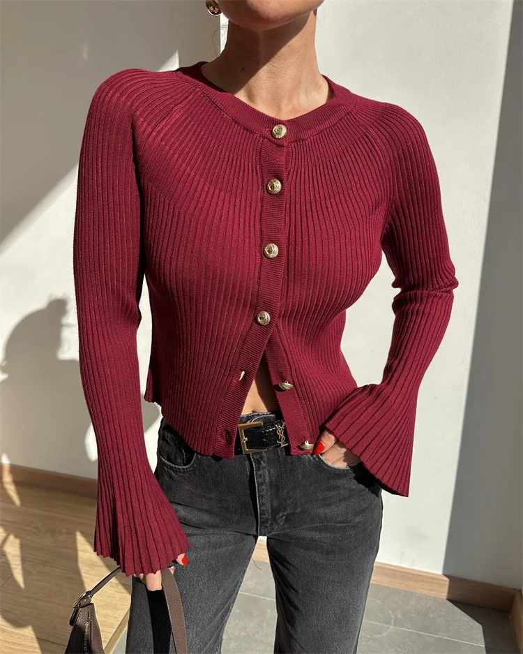 Autumn Winter Female Knit Long Sleeve Knitted Cardigan for Women Rib Single Breasted Sweater Causal
Autumn Winter Female Knit Long Sleeve Knitted Cardigan for Women Rib Single Breasted Sweater Causal