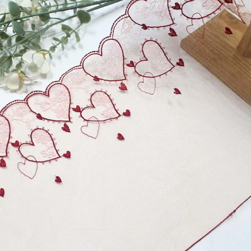 39 ярдов кружевной тесьмы с вышивкой в виде сердечек, мягкая сетчатая вышитая кружевная тесьма для женского белья ко Дню святого Валентина
39 ярдов кружевной тесьмы с вышивкой в виде сердечек, мягкая сетчатая вышитая кружевная тесьма для женского белья ко Дню святого Валентина