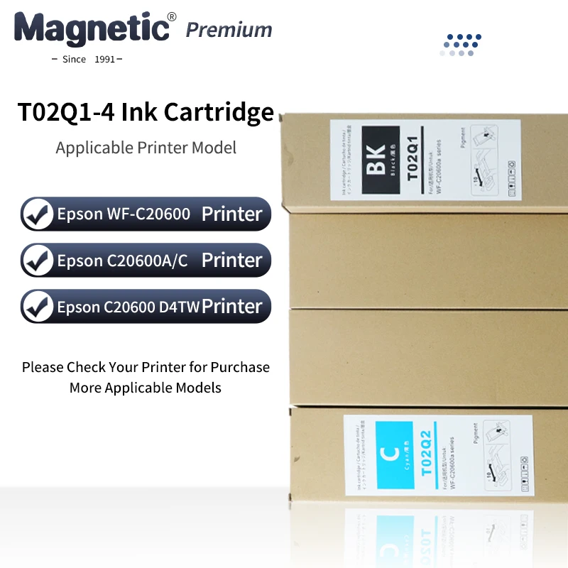 T02Q1 T02Q2 T02Q3 T02Q4 Premium Compatible Color Inkjet Ink Cartridge For Epson WorkForce Enterprise WF-C20600 C20600A C20600C
T02Q1 T02Q2 T02Q3 T02Q4 Premium Compatible Color Inkjet Ink Cartridge For Epson WorkForce Enterprise WF-C20600 C20600A C20600C