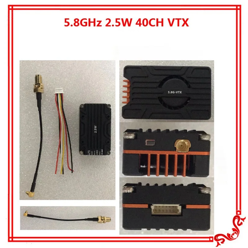 Hot Sale 5.8Ghz 2.5W High Power 40CH VTX Video Transmitter For RC FPV Long Range Fixed-Wing Drones DIY
Hot Sale 5.8Ghz 2.5W High Power 40CH VTX Video Transmitter For RC FPV Long Range Fixed-Wing Drones DIY