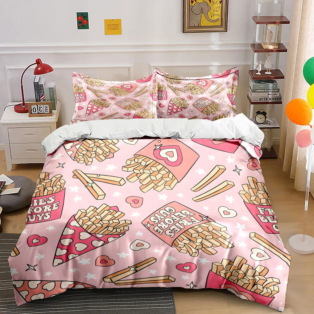 "Pink Fries-Themed Gift Set" Exquisite three-piece bedding set gift for kids and adults
"Pink Fries-Themed Gift Set" Exquisite three-piece bedding set gift for kids and adults