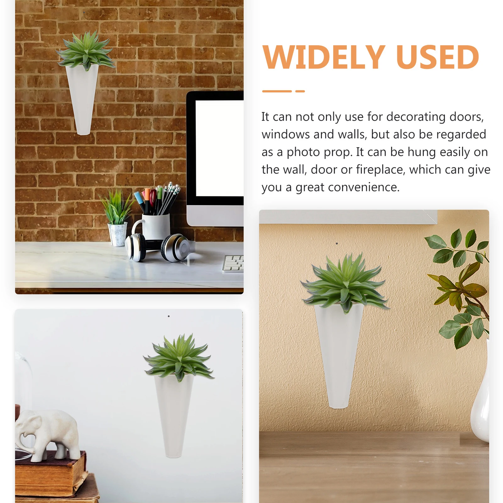 6pcs Hanging Flower Pot Wall Decor Cone Shaped White Plant Vase Pendant Bracket Study Balcony Office Home Garden Indoor
6pcs Hanging Flower Pot Wall Decor Cone Shaped White Plant Vase Pendant Bracket Study Balcony Office Home Garden Indoor
