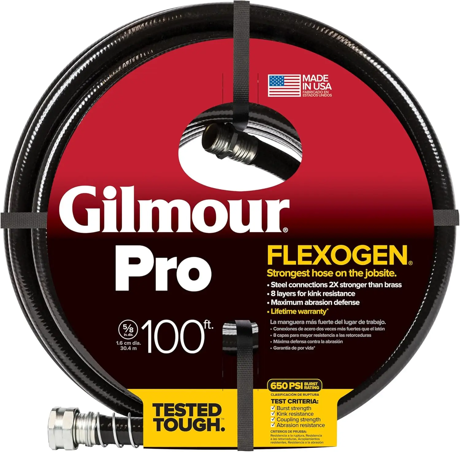 Heavy Duty Flexogen Water Hose, 5/8" x 100', Flexible Garden Hose for Vegetable Gardens, Flower Beds, Lawn Sprinklers, Black
Heavy Duty Flexogen Water Hose, 5/8" x 100', Flexible Garden Hose for Vegetable Gardens, Flower Beds, Lawn Sprinklers, Black