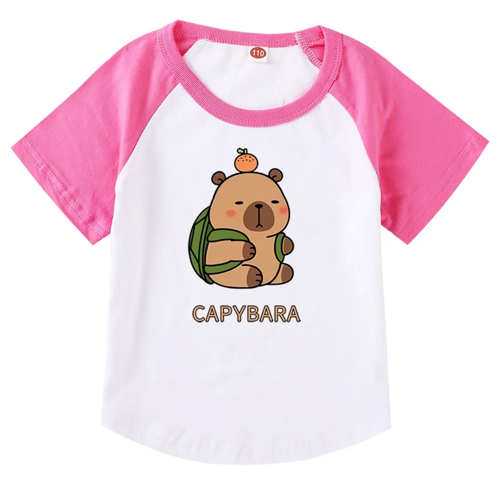 New Capybara Tshirt for Kids Lovely Capibala Clothes Boys Summer Short Sleeve Tops Teen Girls Kawaii T-shirt Children's Clothing
New Capybara Tshirt for Kids Lovely Capibala Clothes Boys Summer Short Sleeve Tops Teen Girls Kawaii T-shirt Children's Clothing