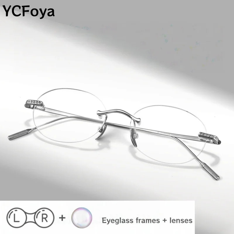 YCFoya Fashion Women Rimless Formula Glasses Progressive Multifocal Lenses Photochromic HD Optical Eyeglasses 0654
YCFoya Fashion Women Rimless Formula Glasses Progressive Multifocal Lenses Photochromic HD Optical Eyeglasses 0654