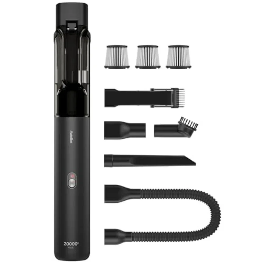 Car Vacuum Portable Cordless - 20000PA Handheld Vacuum for Pet Hair, 50 Min Runtime with 5 Attachments & Flexible Hose, 3Hr Fast
Car Vacuum Portable Cordless - 20000PA Handheld Vacuum for Pet Hair, 50 Min Runtime with 5 Attachments & Flexible Hose, 3Hr Fast