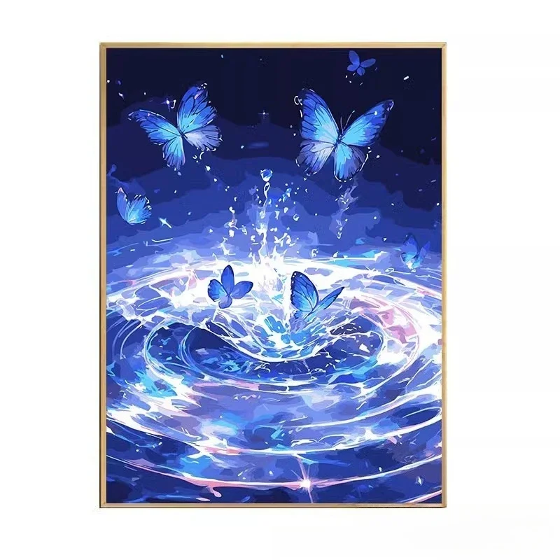 Butterfly digital handmade oil painting painted landscape acrylic decoration hand-painted hanging painting
Butterfly digital handmade oil painting painted landscape acrylic decoration hand-painted hanging painting