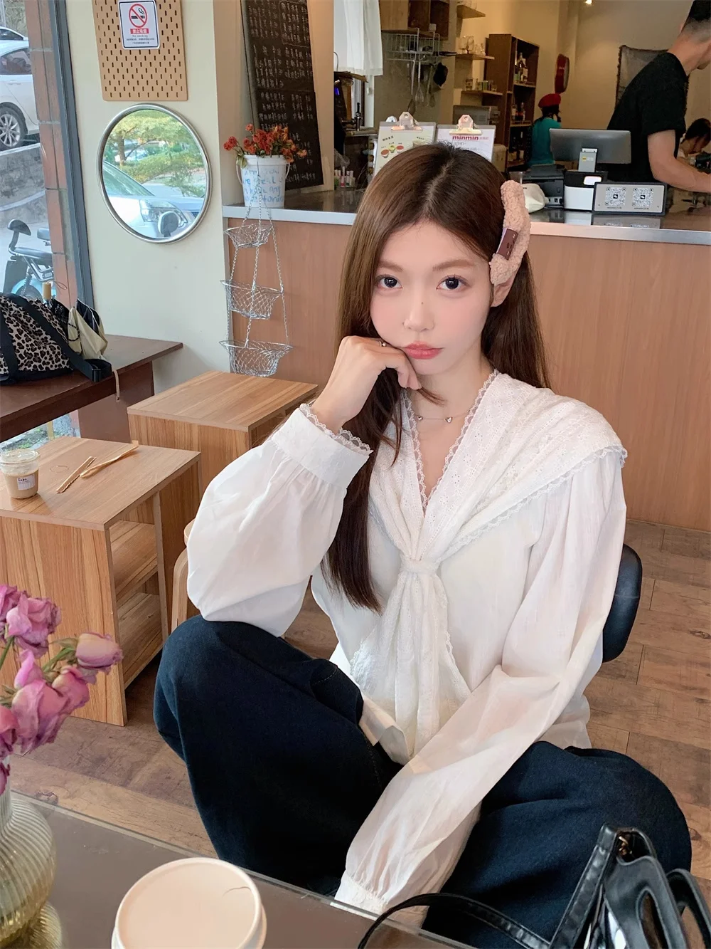 Рубашки с длинным рукавом, женские полосатые негабаритные блузки на пуговицах, рукава-фонарики, плиссированный подол, консервативный женский минималистичный ретро-французский стиль
Рубашки с длинным рукавом, женские полосатые негабаритные блузки на пуговицах, рукава-фонарики, плиссированный подол, консервативный женский минималистичный ретро-французский стиль