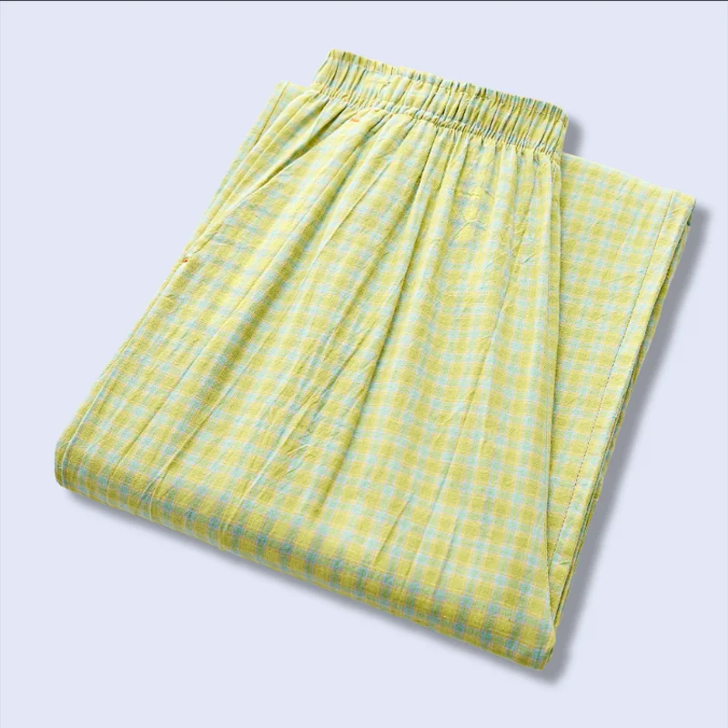 Spring Summer Women 100% Cotton Sleep Bottoms Female Nightwear Trousers Casual Plaid Loungewear Pants Plus Size Home Pants
Spring Summer Women 100% Cotton Sleep Bottoms Female Nightwear Trousers Casual Plaid Loungewear Pants Plus Size Home Pants