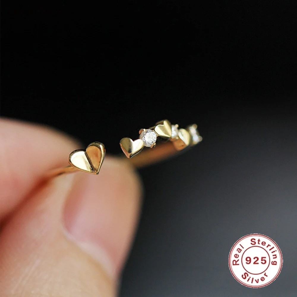 CCFJOYAS 925 Sterling Silver Heart Shaped Rings for Girl Romantic Retro Open Finger Jewelry Wholesale
CCFJOYAS 925 Sterling Silver Heart Shaped Rings for Girl Romantic Retro Open Finger Jewelry Wholesale