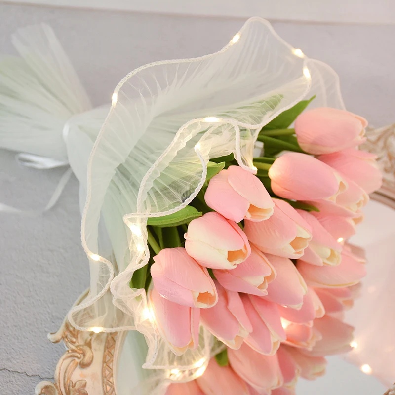 LED Light Flower Wrapping Mesh Yarn DIY Handmade Wedding Bouquet Flower Wrap Paper Birthday Party Valentines Day Gift Packaging
LED Light Flower Wrapping Mesh Yarn DIY Handmade Wedding Bouquet Flower Wrap Paper Birthday Party Valentines Day Gift Packaging