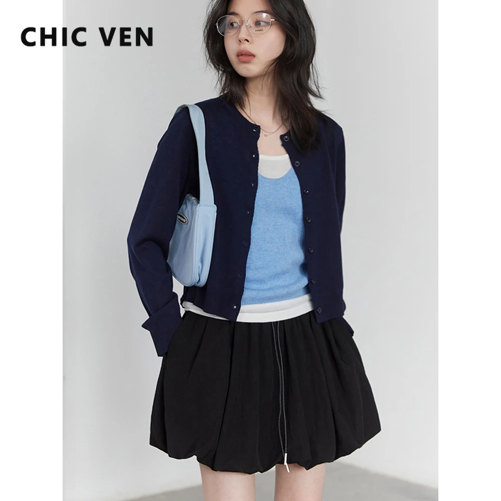 CHIC VEN Women Cardigans Loose Casual Knitted Vest Camisole and Cardigan Three Piece Set Coat Spring Summer 2025 Clothing
CHIC VEN Women Cardigans Loose Casual Knitted Vest Camisole and Cardigan Three Piece Set Coat Spring Summer 2025 Clothing